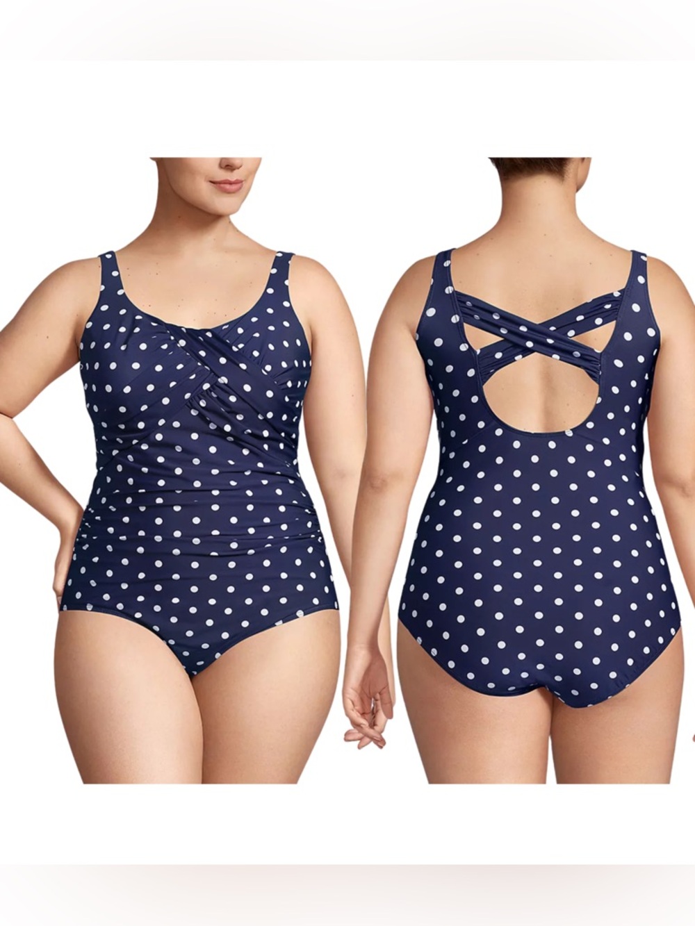 Lands’ End SlenderSuit Carmela Underwire Tummy Control One Piece Swimsuit NWT